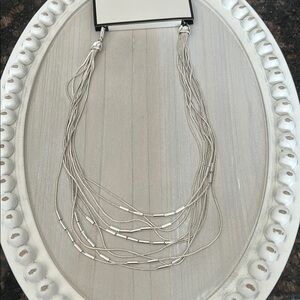Elegant Silver Multi-Strand Necklace